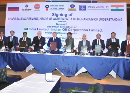 Signing of MoU for stake in oil assets in Russia